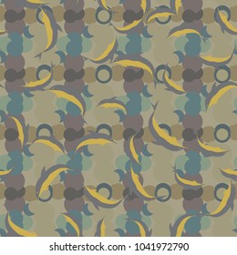 Seamless texture with a flock of dolphins under water, illustration for background