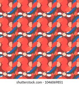 Seamless texture with a flock of dolphins under water, illustration for background