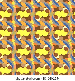 Seamless texture with a flock of dolphins under water, illustration for background