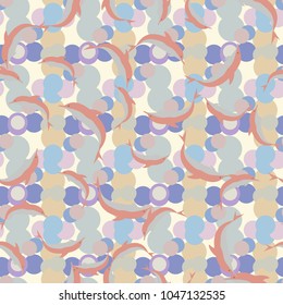Seamless texture with a flock of dolphins under water, illustration for background