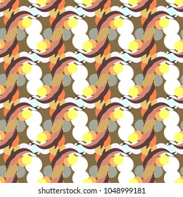 Seamless texture with a flock of dolphins under water, illustration for background