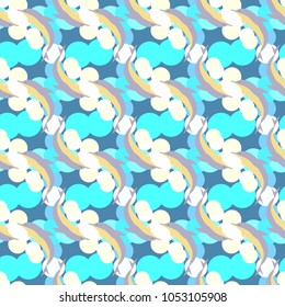 Seamless texture with a flock of dolphins under water, illustration for background