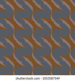 Seamless texture with a flock of dolphins under water, illustration for background