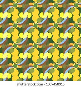 Seamless texture with a flock of dolphins under water, illustration for background