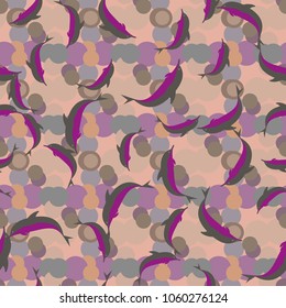 Seamless texture with a flock of dolphins under water, illustration for background