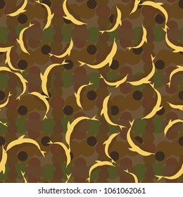 Seamless texture with a flock of dolphins under water, illustration for background