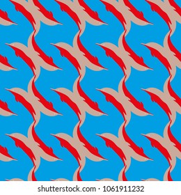 Seamless texture with a flock of dolphins under water, illustration for background