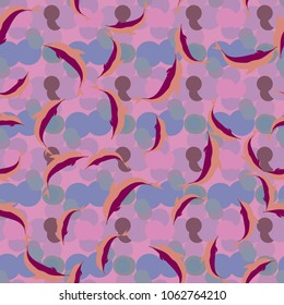 Seamless texture with a flock of dolphins under water, illustration for background