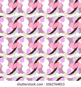 Seamless texture with a flock of dolphins under water, illustration for background