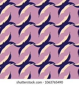 Seamless texture with a flock of dolphins under water, illustration for background