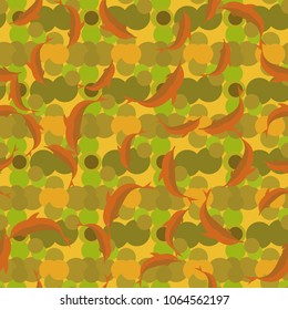 Seamless texture with a flock of dolphins under water, illustration for background
