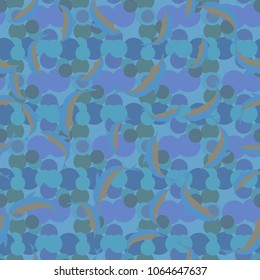 Seamless texture with a flock of dolphins under water, illustration for background