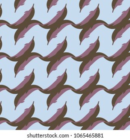 Seamless texture with a flock of dolphins under water, illustration for background