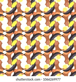 Seamless texture with a flock of dolphins under water, illustration for background