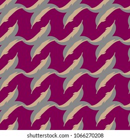 Seamless texture with a flock of dolphins under water, illustration for background