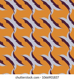 Seamless texture with a flock of dolphins under water, illustration for background