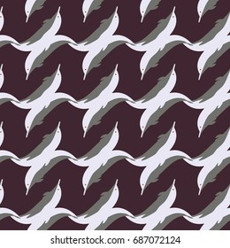 Seamless texture with a flock of dolphins under water, illustration for background
