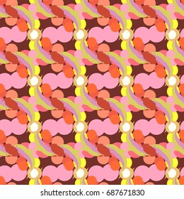 Seamless texture with a flock of dolphins under water, illustration for background