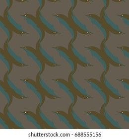 Seamless texture with a flock of dolphins under water, illustration for background