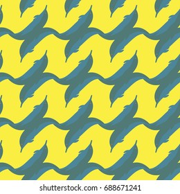 Seamless texture with a flock of dolphins under water, illustration for background