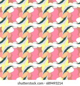 Seamless texture with a flock of dolphins under water, illustration for background