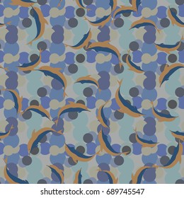 Seamless texture with a flock of dolphins under water, illustration for background