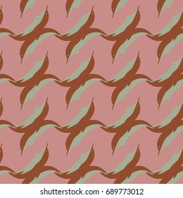 Seamless texture with a flock of dolphins under water, illustration for background