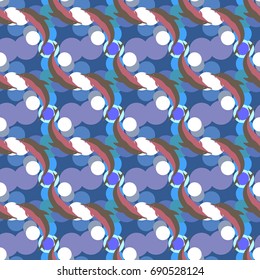 Seamless texture with a flock of dolphins under water, illustration for background