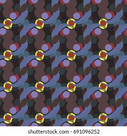 Seamless texture with a flock of dolphins under water, illustration for background