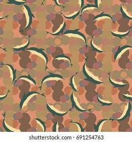 Seamless texture with a flock of dolphins under water, illustration for background