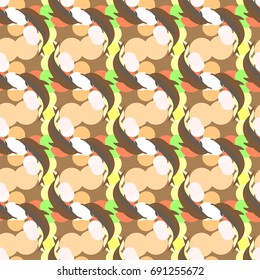 Seamless texture with a flock of dolphins under water, illustration for background