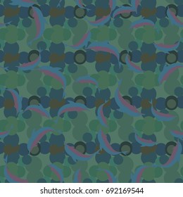 Seamless texture with a flock of dolphins under water, illustration for background