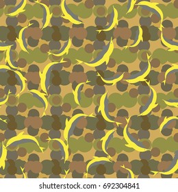 Seamless texture with a flock of dolphins under water, illustration for background