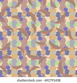 Seamless texture with a flock of dolphins under water, illustration for background