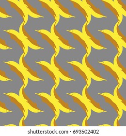 Seamless texture with a flock of dolphins under water, illustration for background