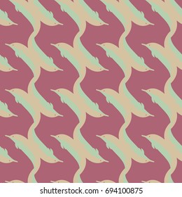 Seamless texture with a flock of dolphins under water, illustration for background