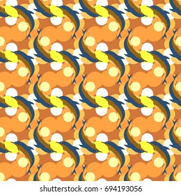 Seamless texture with a flock of dolphins under water, illustration for background