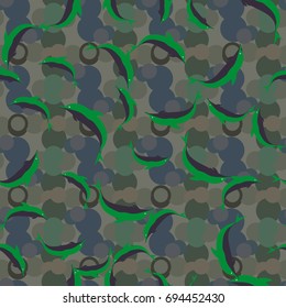Seamless texture with a flock of dolphins under water, illustration for background
