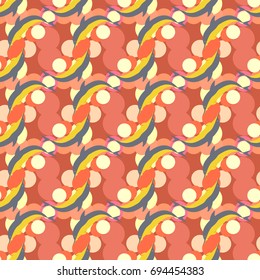 Seamless texture with a flock of dolphins under water, illustration for background
