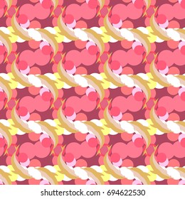 Seamless texture with a flock of dolphins under water, illustration for background