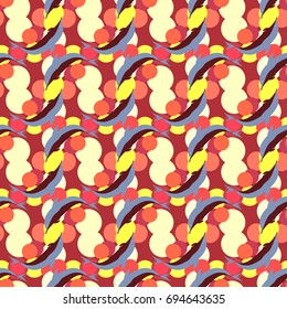 Seamless texture with a flock of dolphins under water, illustration for background