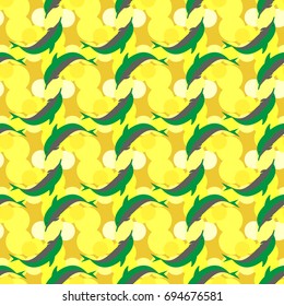 Seamless texture with a flock of dolphins under water, illustration for background