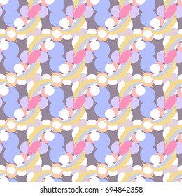 Seamless texture with a flock of dolphins under water, illustration for background