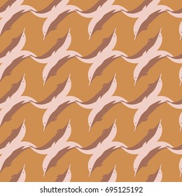 Seamless texture with a flock of dolphins under water, illustration for background