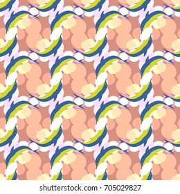 Seamless texture with a flock of dolphins under water, illustration for background