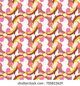 Seamless texture with a flock of dolphins under water, illustration for background