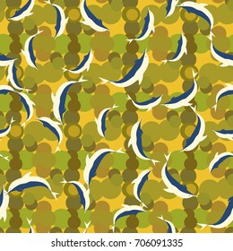 Seamless texture with a flock of dolphins under water, illustration for background