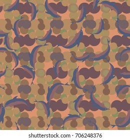 Seamless texture with a flock of dolphins under water, illustration for background