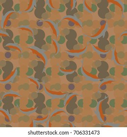 Seamless texture with a flock of dolphins under water, illustration for background