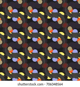 Seamless texture with a flock of dolphins under water, illustration for background